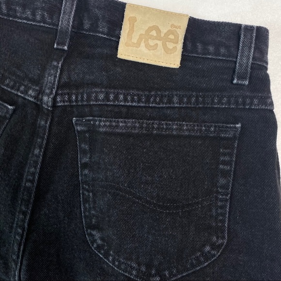 Vintage 80s Lee Black Jeans High Waist Made in USA - Picture 5 of 9